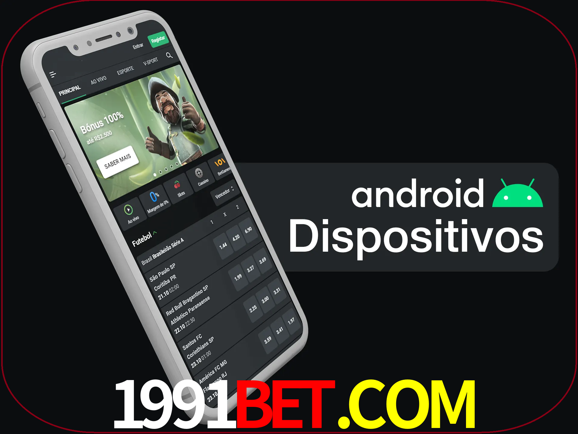 O aplicativo suporta a maioria de todos os dispositivos Android.