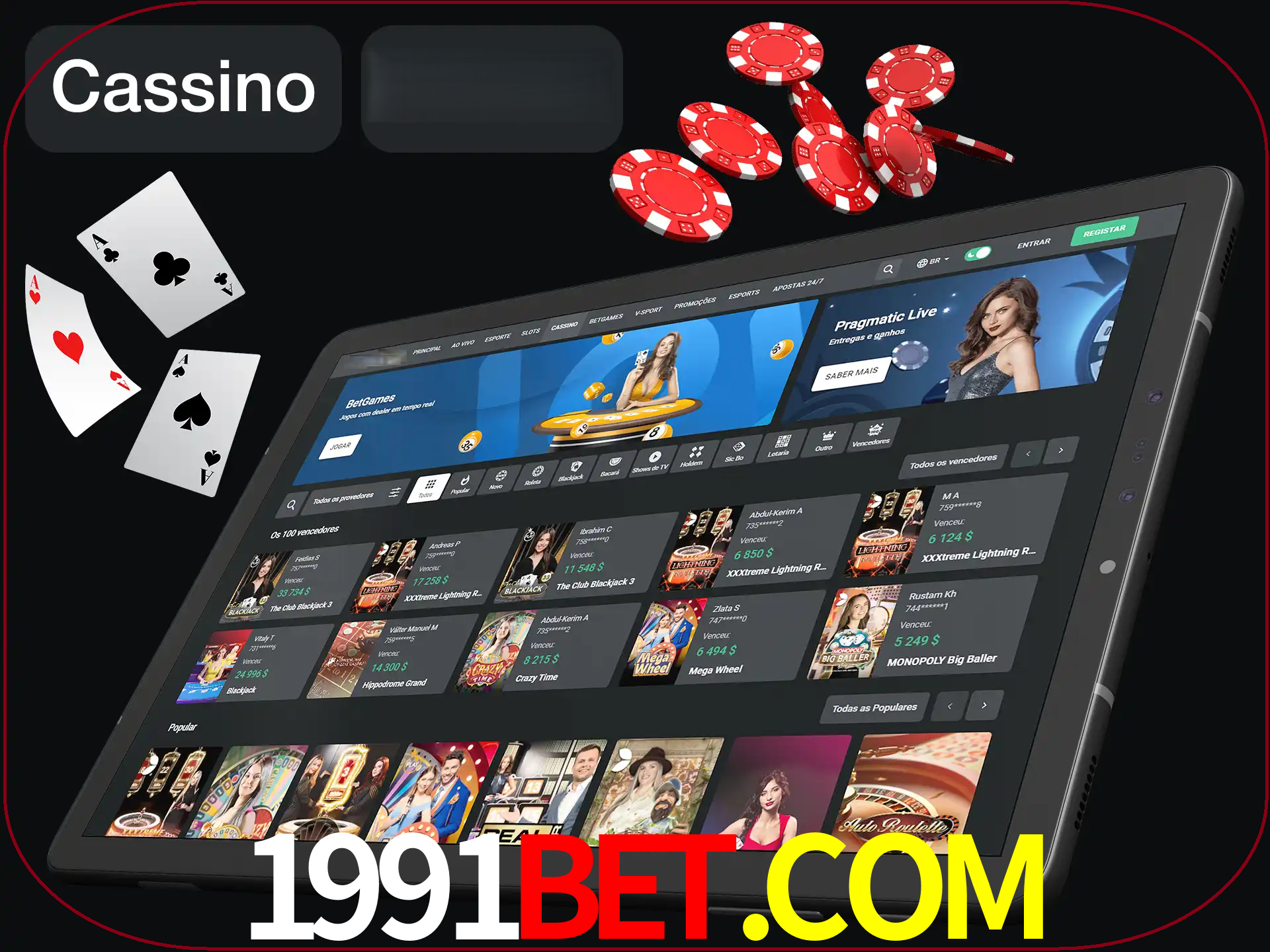 Jogue vários jogos de cassino em nosso cassino.