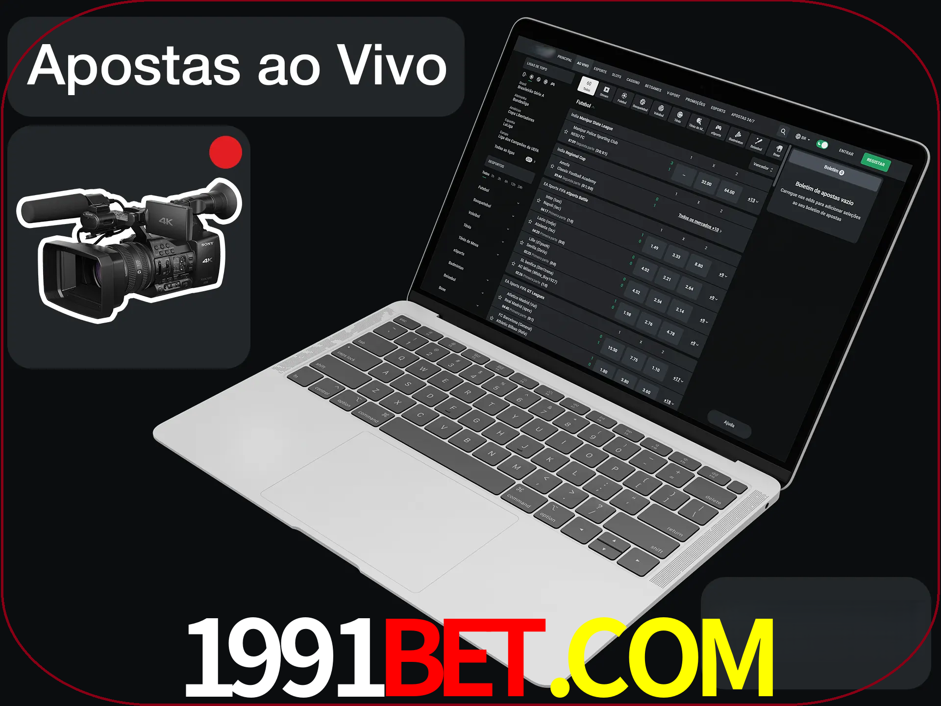 Aposte em formato ao vivo em nosso site.